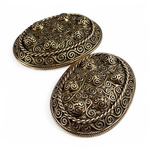 BROCHE DE TORTUE VIKING, Hedeby, bronze- paire