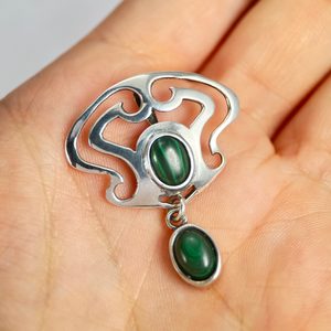 PARIS, Malachit, Silber-Anhänger Ag 925