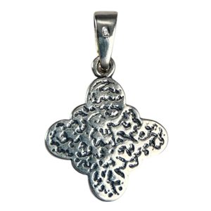 PRAGA, medieval silver pendant, Moldavite, Ag 925/1000