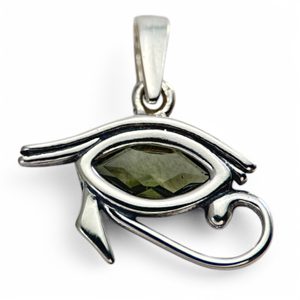 DAS AUGE HORUS - Silber 925 und Moldavit