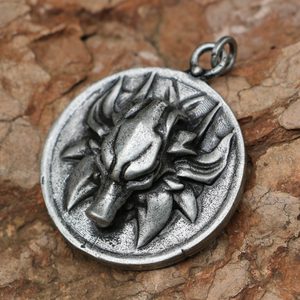 WHITE WOLF, pendant, zinc