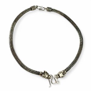 Fenrir - silver necklace, Viking knit, Ag 925/1000 50g