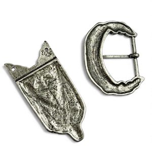 FENRIR Style Borre - boucle de ceinture et zinc argent antique