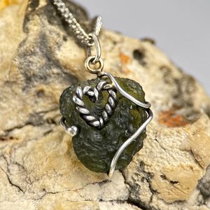 ECLIPSE, pendentif - Moldavite, argent 925/1000