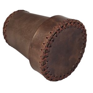 Leather cup for dice with lid