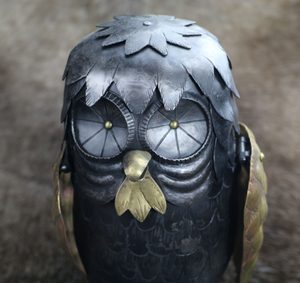 BUBO - FORGED OWL GODDESS ATHENA - PERSEUS - CLASH OF THE TITANS, ARTWORK - FORGED PRODUCTS{% if kategorie.adresa_nazvy[0] != zbozi.kategorie.nazev %} - SMITHY WORKS, COINS{% endif %}