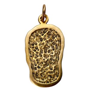 Bear Print, bronze pendant