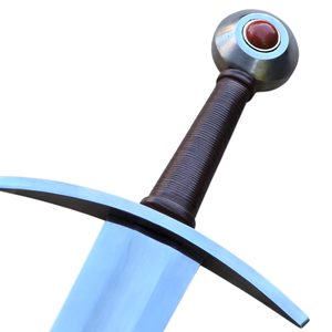 JASPER, épée à une main, XIVe-XVe siècle, Plein Tang, avec pierre