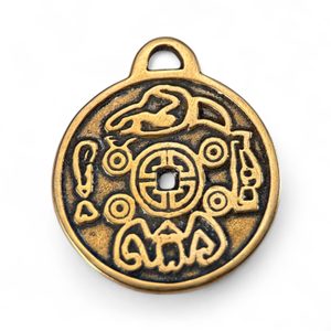 MONEY AMULET, bronze pendant