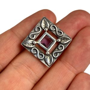 CREUSA, pendant, amethyst, sterling silver