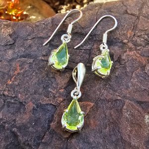 URANIA, ensemble en argent, verre, Ag 925