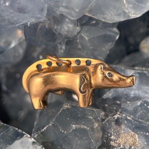 CELTIC BOAR, Tabor, Bohemia, bronze pendant, replica