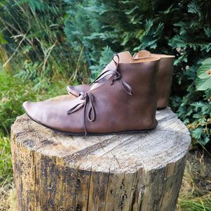 Leather Medieval Turnshoes, medieval, 13th-14th century