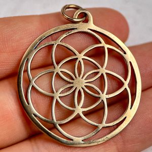 Fleur de la vie, pendentif en bronze