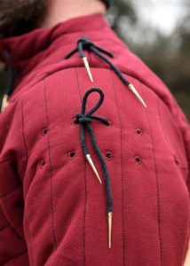 Padded Doublet with Arming Points, wine red - black