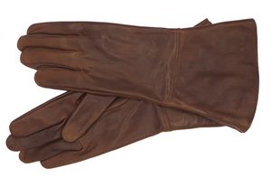 Gants d'escrime en cuir cognac