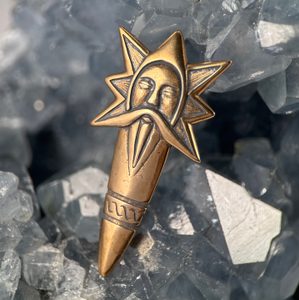 PERUN, Slavic Thunder God, pendant, bronze