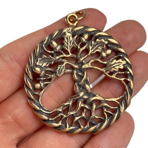 OAK sacred Tree of Life Pendant Bronze