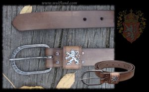 ROYAUME DE TCHEQUE, ceinture en cuir, marron, collection Patriot