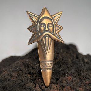 PERUN, Slavic Thunder God, pendant, bronze