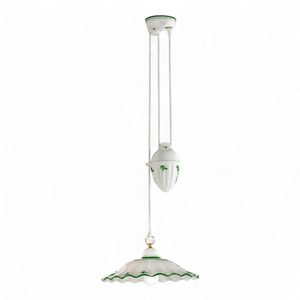 TIROLIA ceramic ceiling lamp with weight 2211-1, green