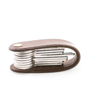 MORLEY, leather keychain brown