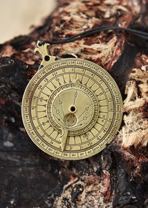 Night and tide pocket clock / counter, brass