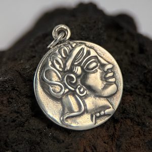 Athenian Tetradrachm, pendant, silver, reproduction