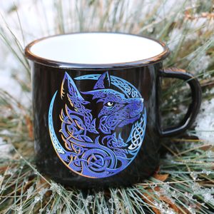 NIGHT WOLF ENAMEL MUG - TASSEN, KELCHE{% if kategorie.adresa_nazvy[0] != zbozi.kategorie.nazev %} - FIGUREN, DEKORATIONEN{% endif %}