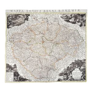 Mappa Totius Regni Bohemiae, handgeschöpftes Papier