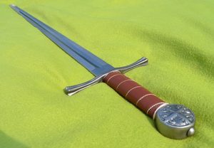 SINGLE HANDED SWORD, cross pommel, bone shaped guard