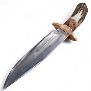 Heschmiedetes Bowiemesser mit Scheide Blackburn