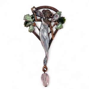 Jugendstil-Brosche - Muse