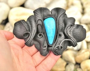 TURQUOISE hair clasp