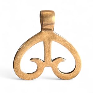 HEART LUNULA, bronze pendant