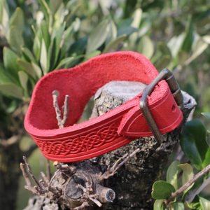 GRACIA leather bracelet with glass