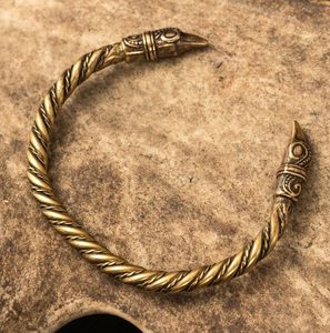 Viking crow bracelet, bronze