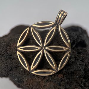SUN FLOWER, bronze pendant