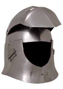 Casque à coque avec visière rabattable, acier 1,6 mm