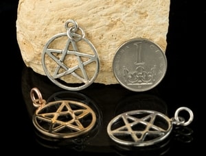 PENTAGRAM, silver pendant, Ag 925, small