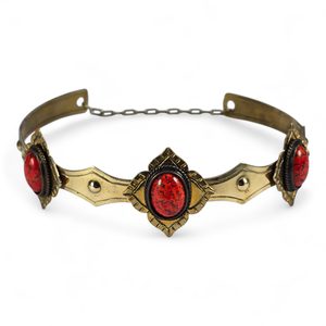 Medieval crown, brass, glass
