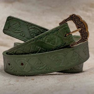 VINUM, Gokstad Belt, green, leather