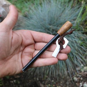 Firesteel L with handle and Scraper and Lanyard