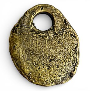 JERA, runic amulet, old brass