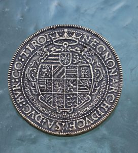 Bohemia, Rudolf II 1576 - 1611 Thaler, zinc, coin - replica ant.brass