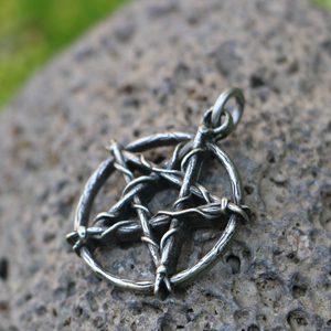 Pentacle pendant zinc, antique silver