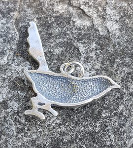 Great Tit Bird, silver pendant