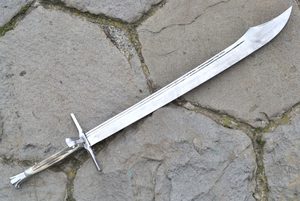 LANGMESSER, TWO HANDED, ANTLER HANDLE - FALCHIONS, SCOTLAND, OTHER SWORDS{% if kategorie.adresa_nazvy[0] != zbozi.kategorie.nazev %} - WEAPONS - SWORDS, AXES, KNIVES{% endif %}