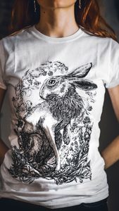 HARE, women's T-shirt white, Druid collection