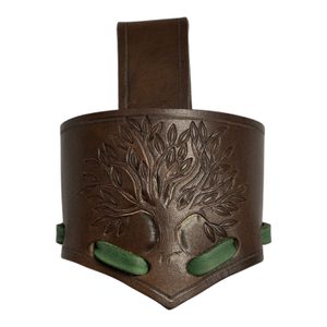 ARBRE DE VIE, porte-corne en cuir